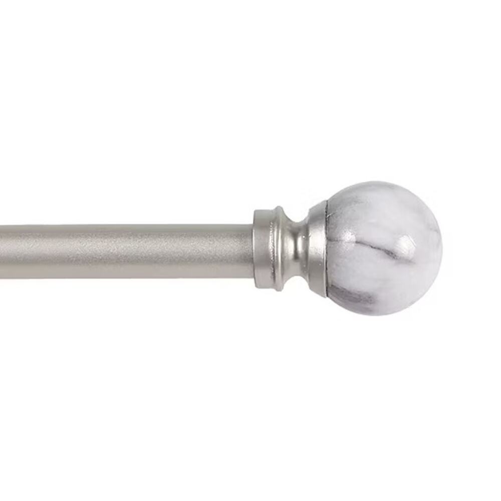 Kenney Jillian Petite Marble Ball 1/2 IN Adjustable Curtain Rod